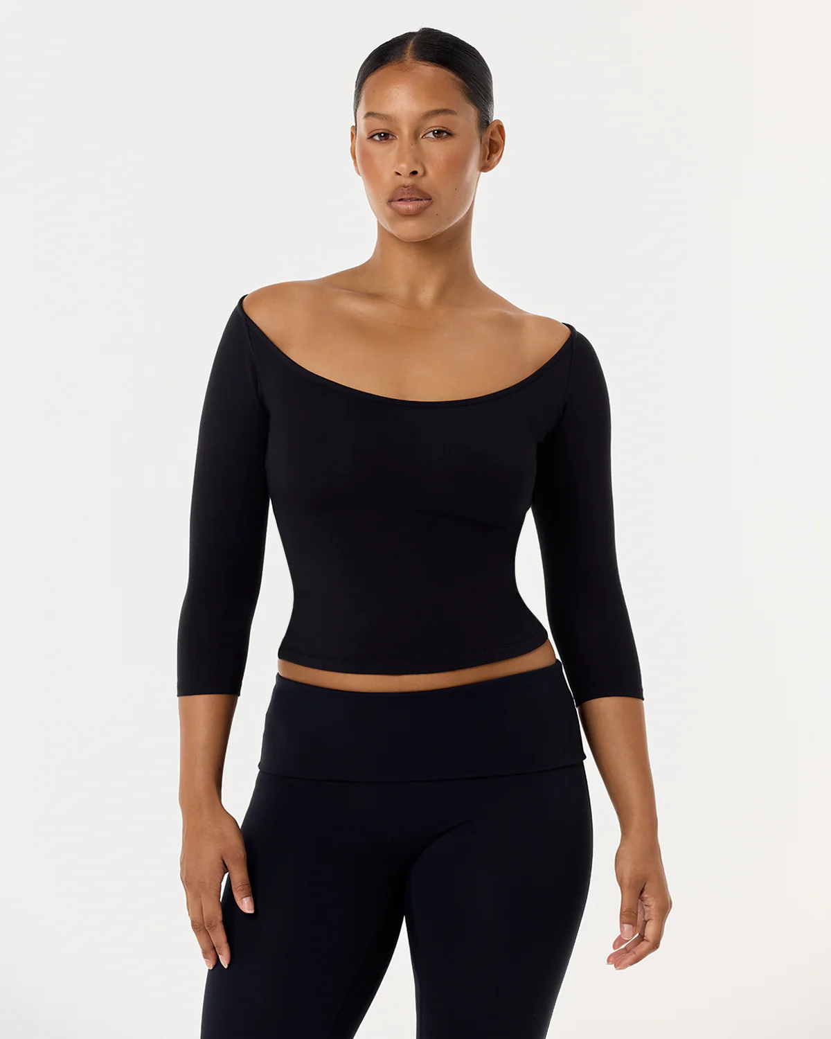 3/4 Sleeve Top | Black - Image 5