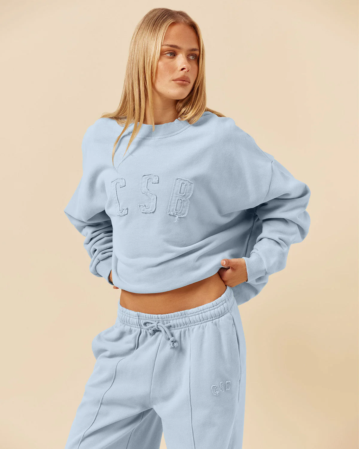 CSB Wide Leg Sweatpant | Dusty Blue - Image 5