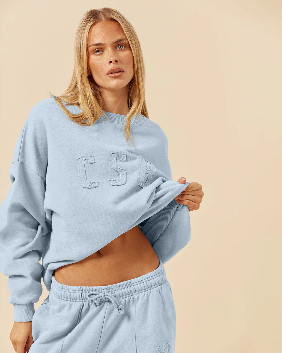 CSB Wide Leg Sweatpant | Dusty Blue - Image 6