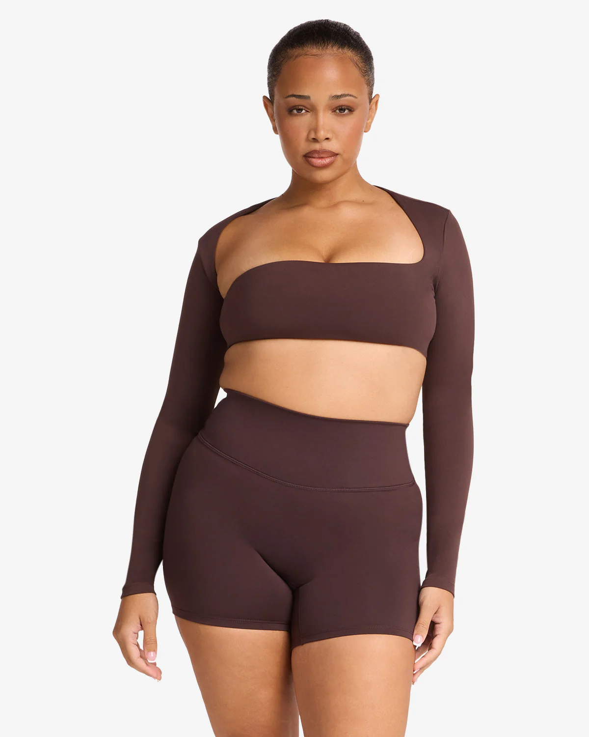Fade Define Long Sleeve Crop | Espresso - Image 5
