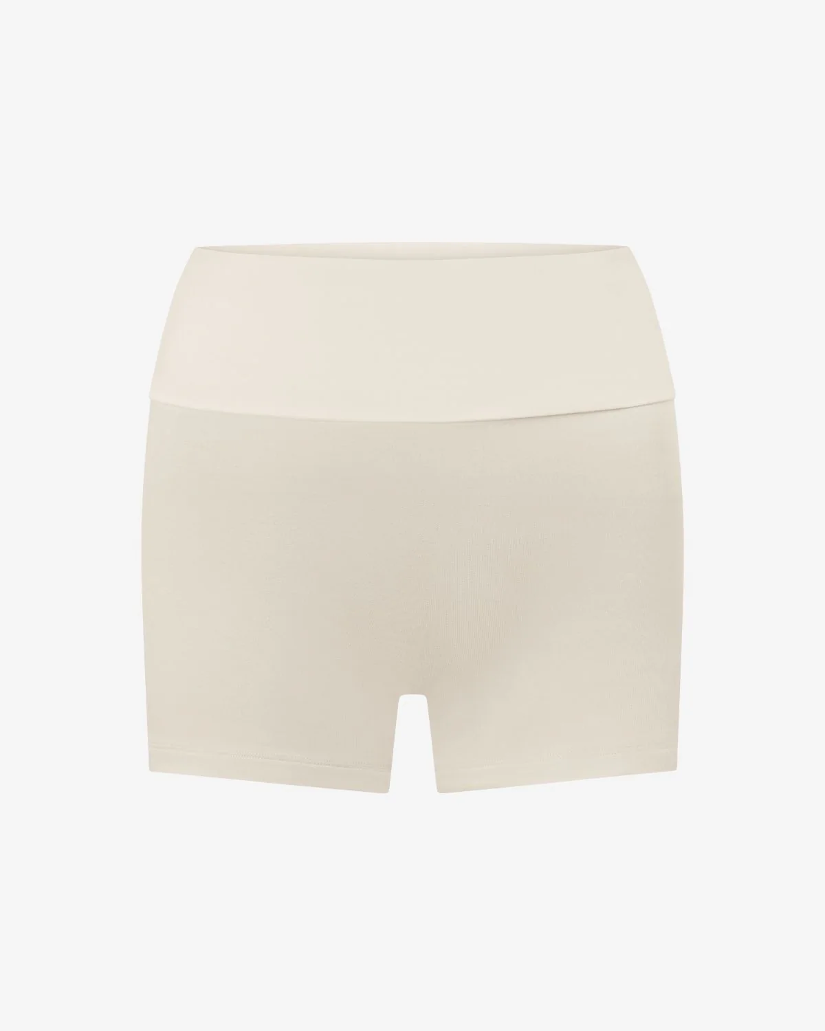 Foldover Yoga Shorts | Milk - Image 8