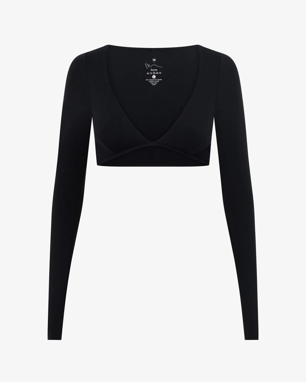 Form Contour Long Sleeve Crop | Black - Image 9