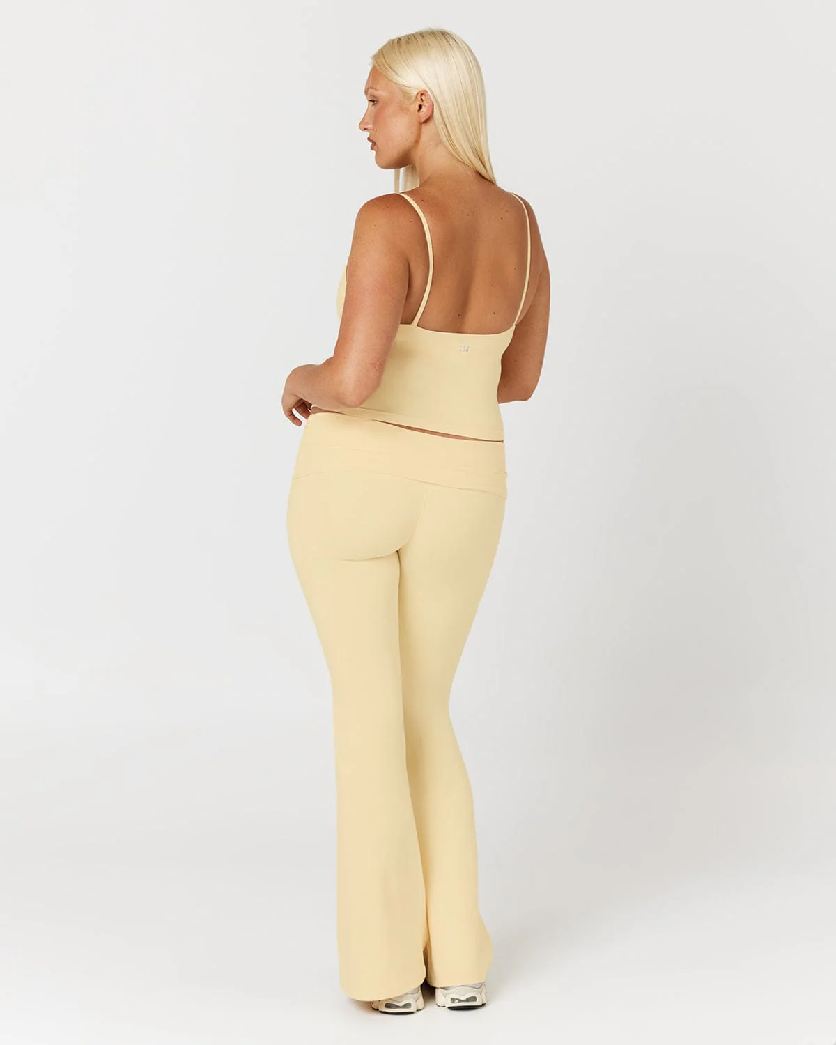 Form Invisible Scrunch Flare Fold Over Leggings | Butter - Image 7