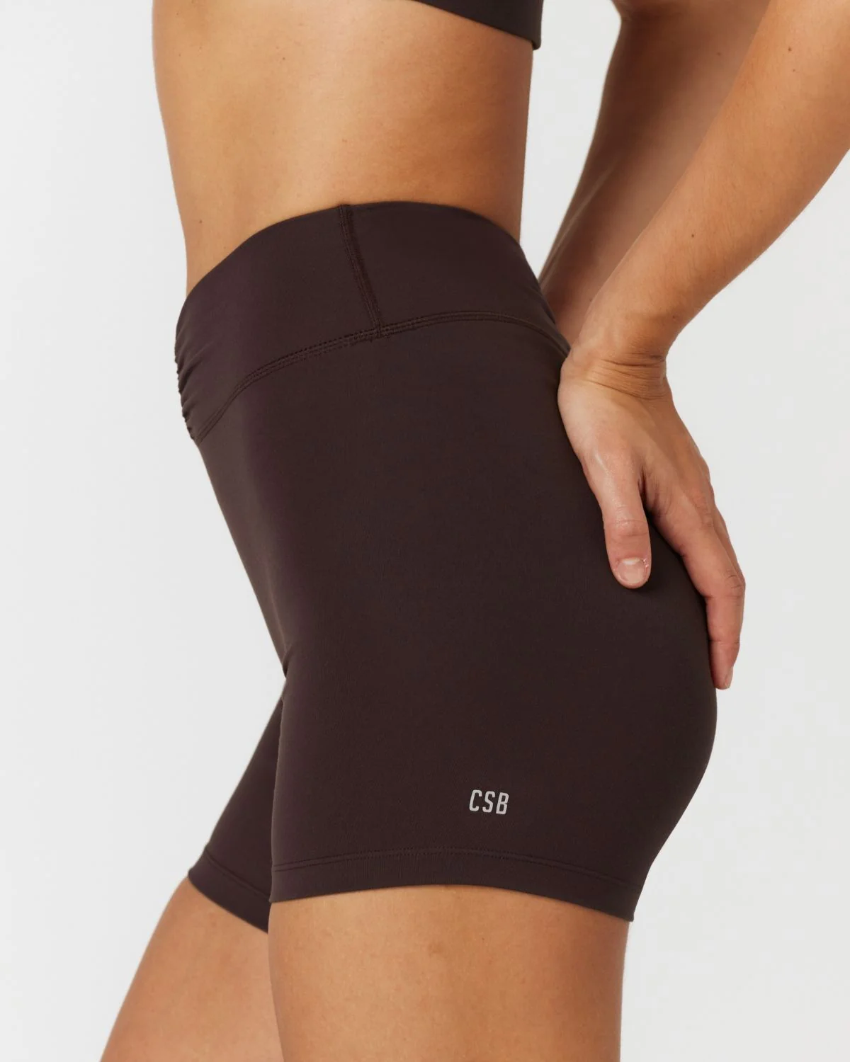 Form Gather Waist Shorts 5" | Espresso - Image 3