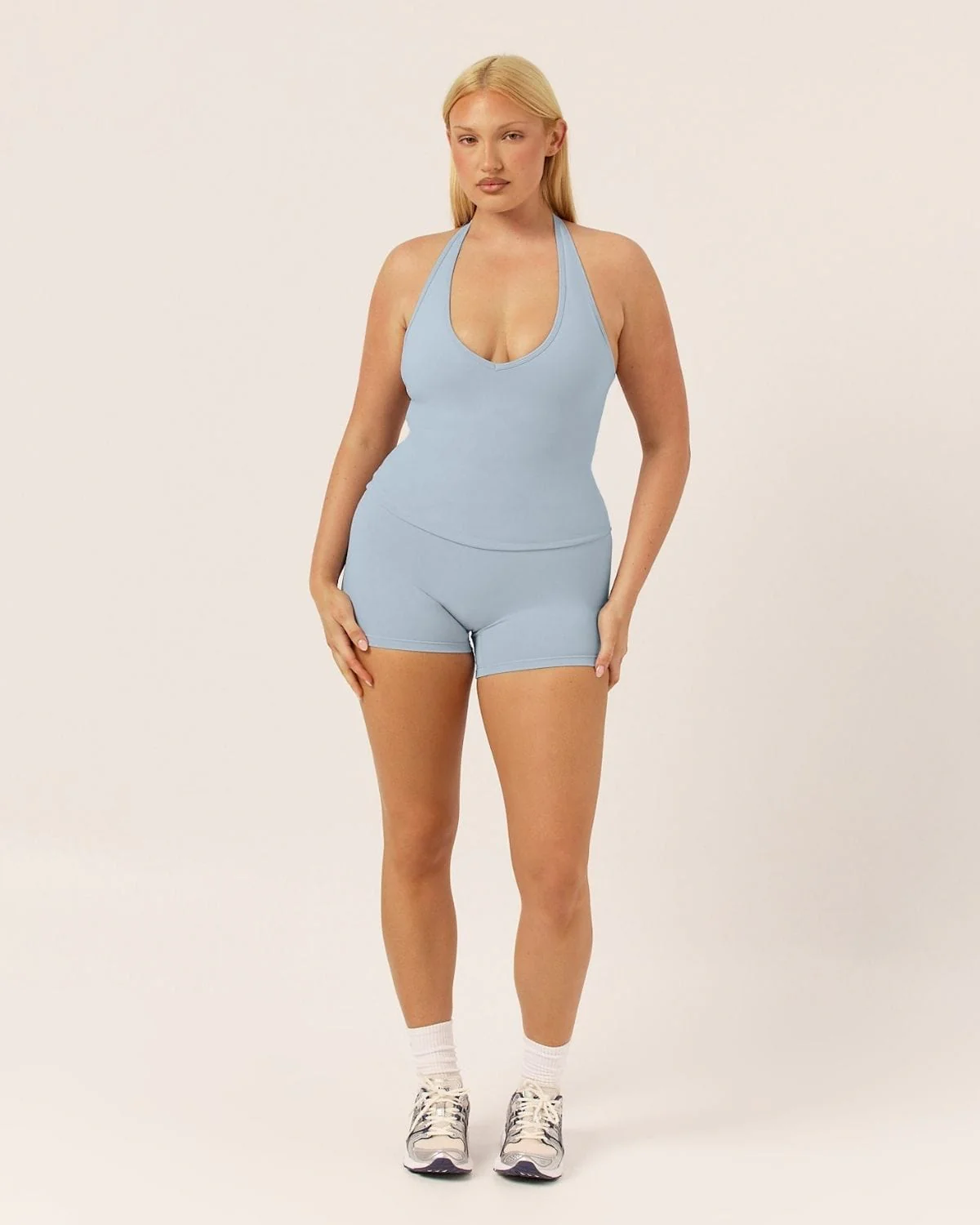 Form Invisible Scrunch Shorts 4" | Dusty Blue - Image 4