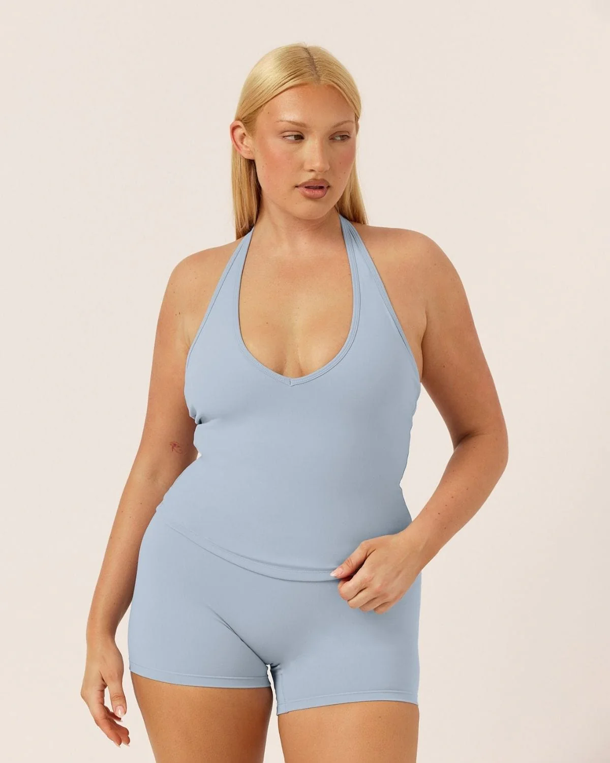 Form Invisible Scrunch Shorts 4" | Dusty Blue - Image 6
