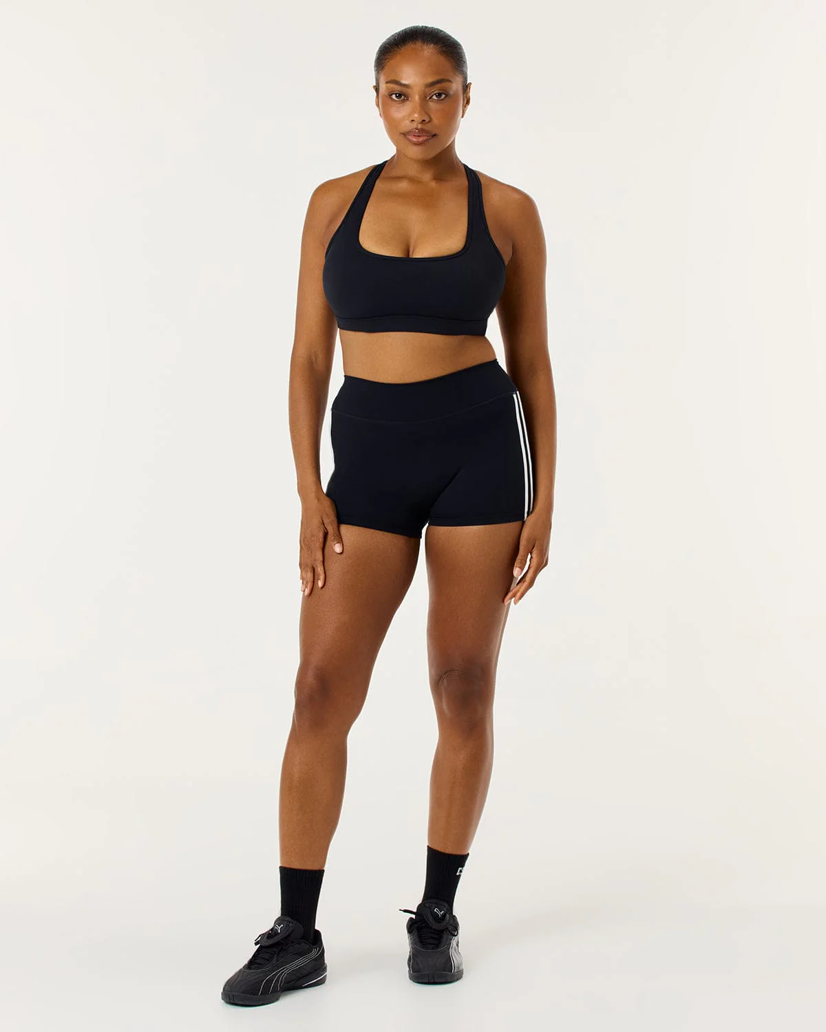 Form Invisible Scrunch Stripe Shorts 3" | Black - Image 5