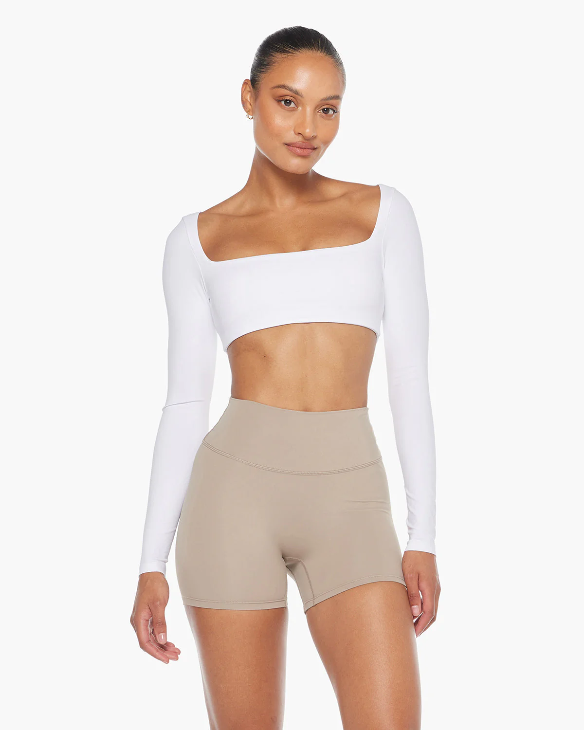 Freedom Scoop Long Sleeve Crop | White - Image 12