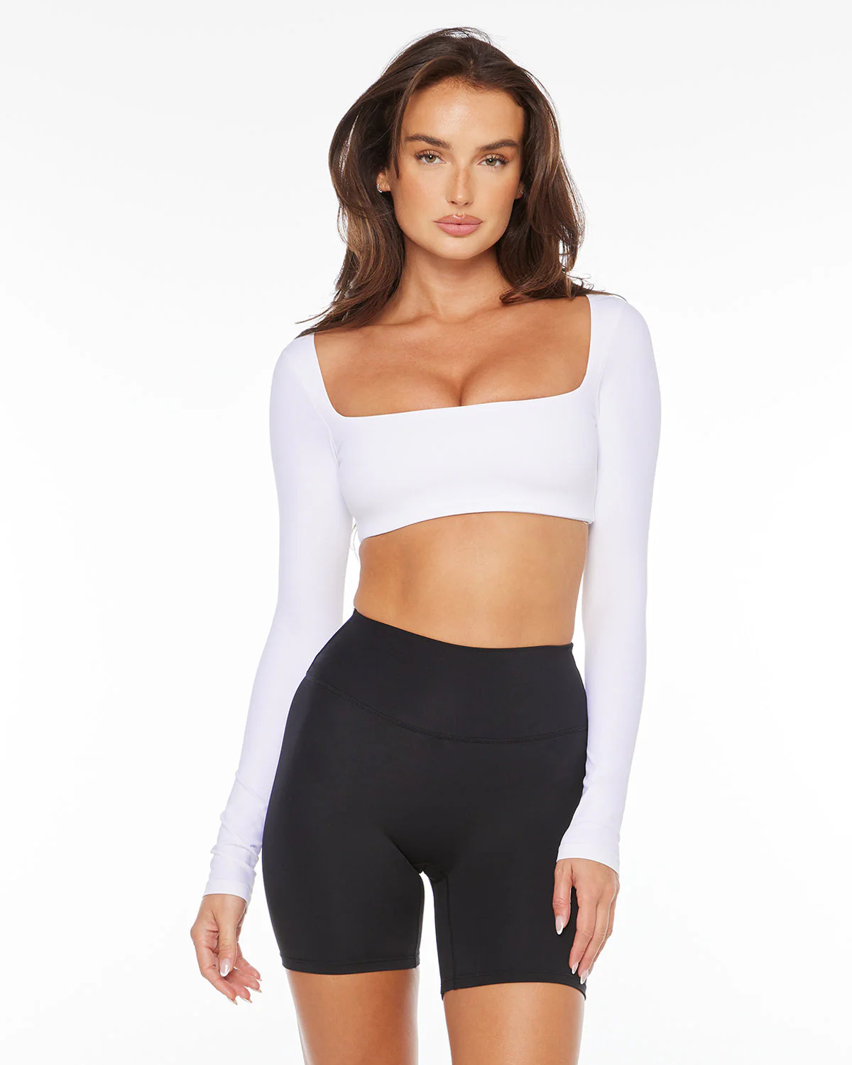 Freedom Scoop Long Sleeve Crop | White - Image 9