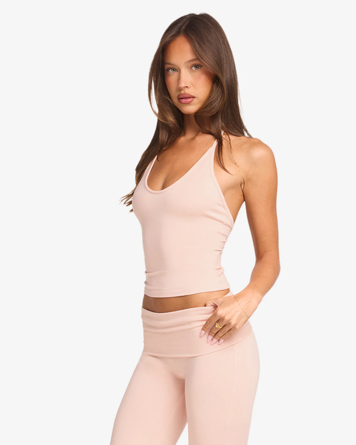 Halter Tie Tank | Blush - Image 3