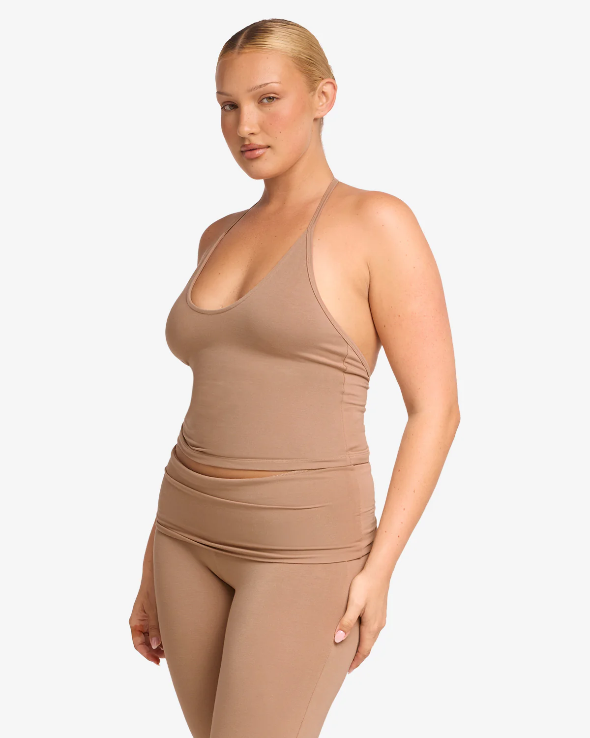 Halter Tie Tank | Toffee - Image 7
