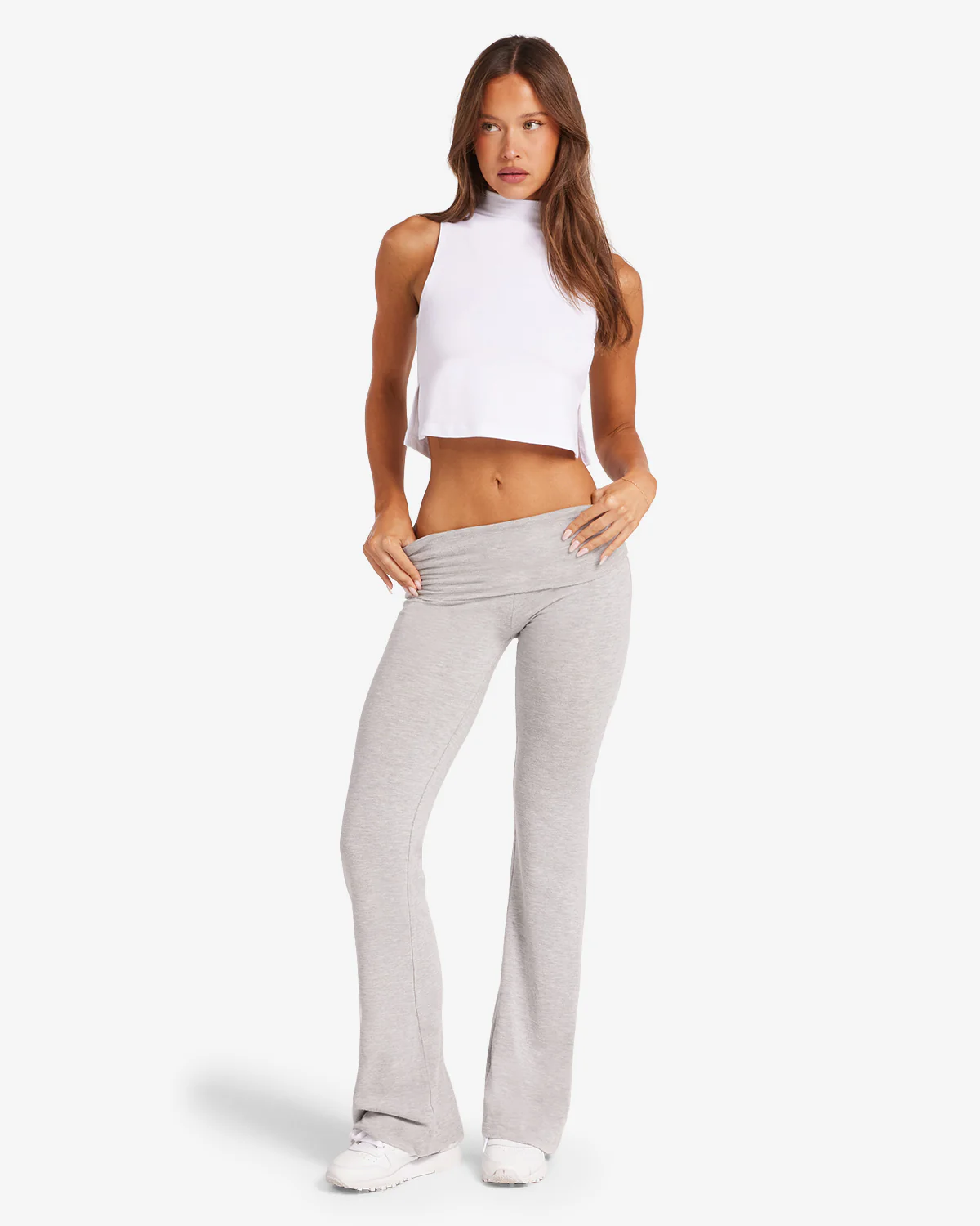 Jersey Flare Pant | Light Grey - Image 3