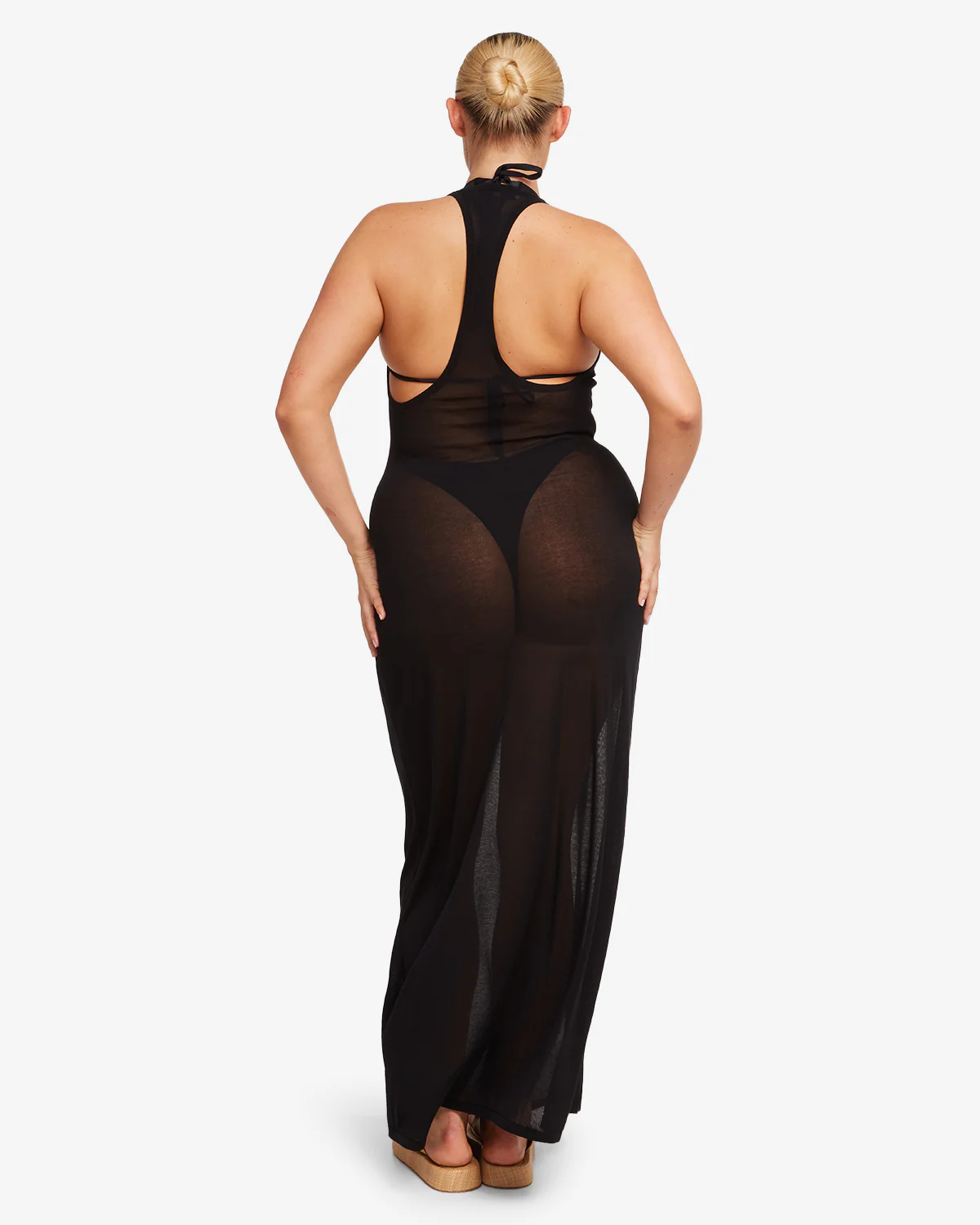 Racerback Slip Maxi Dress | Black - Image 7