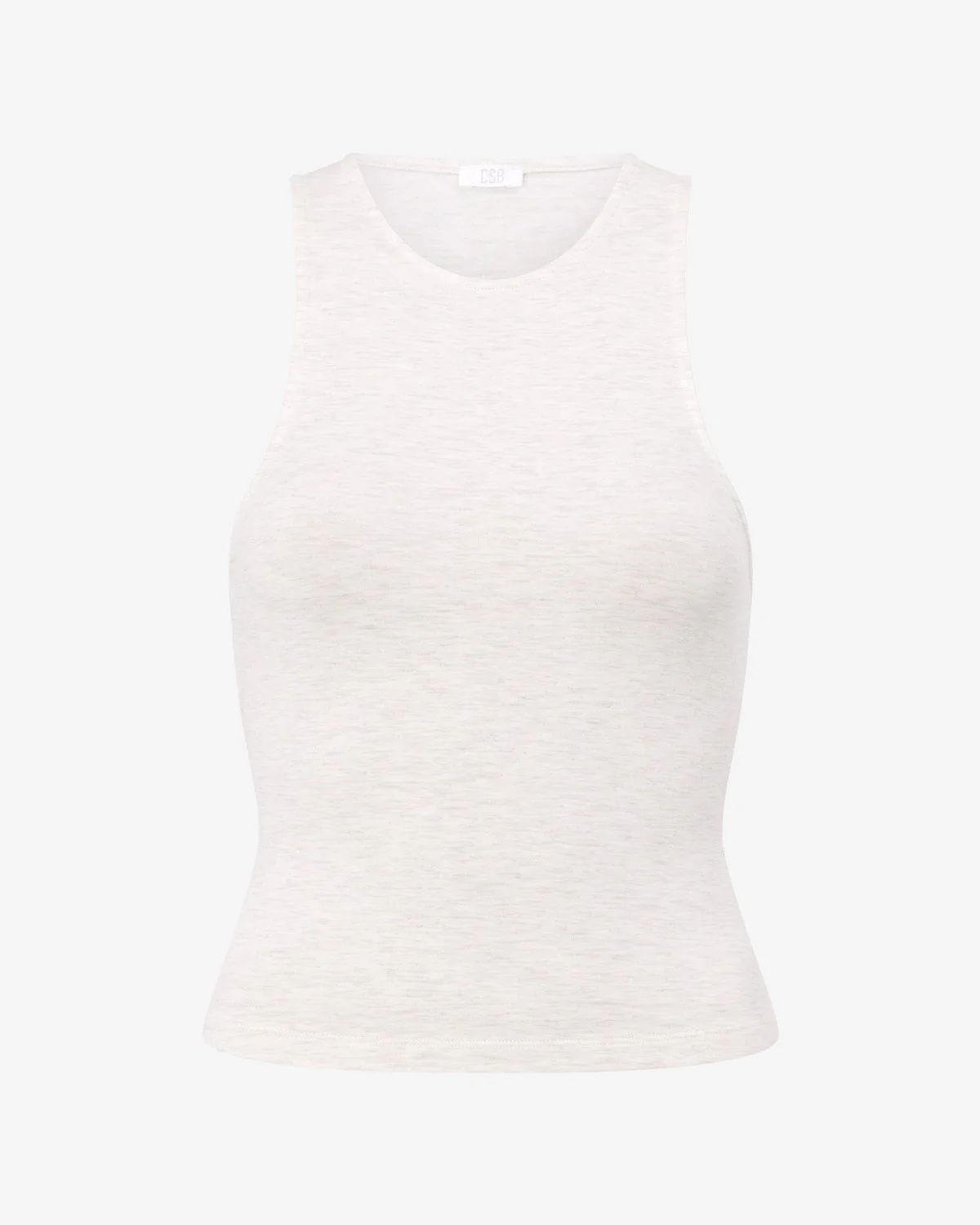 Longline High Neck Tank | Oat - Image 4