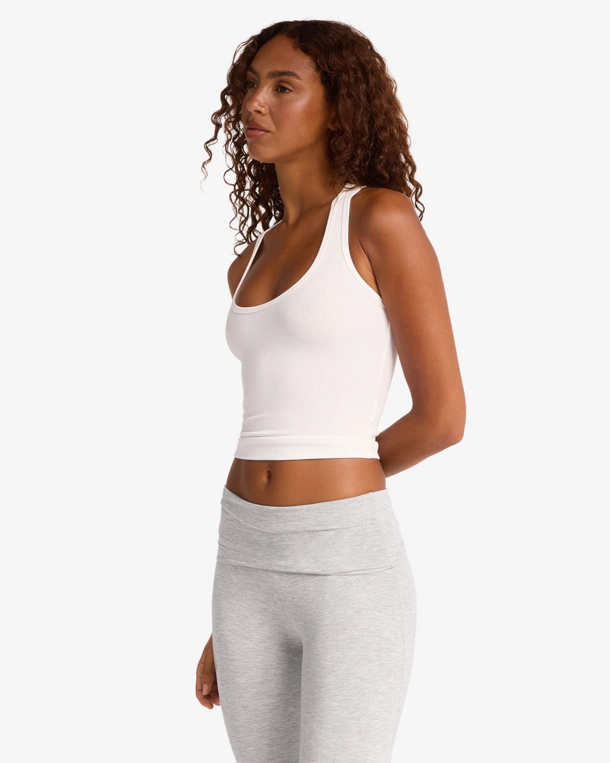 Longline Rib Tank | White - Image 3