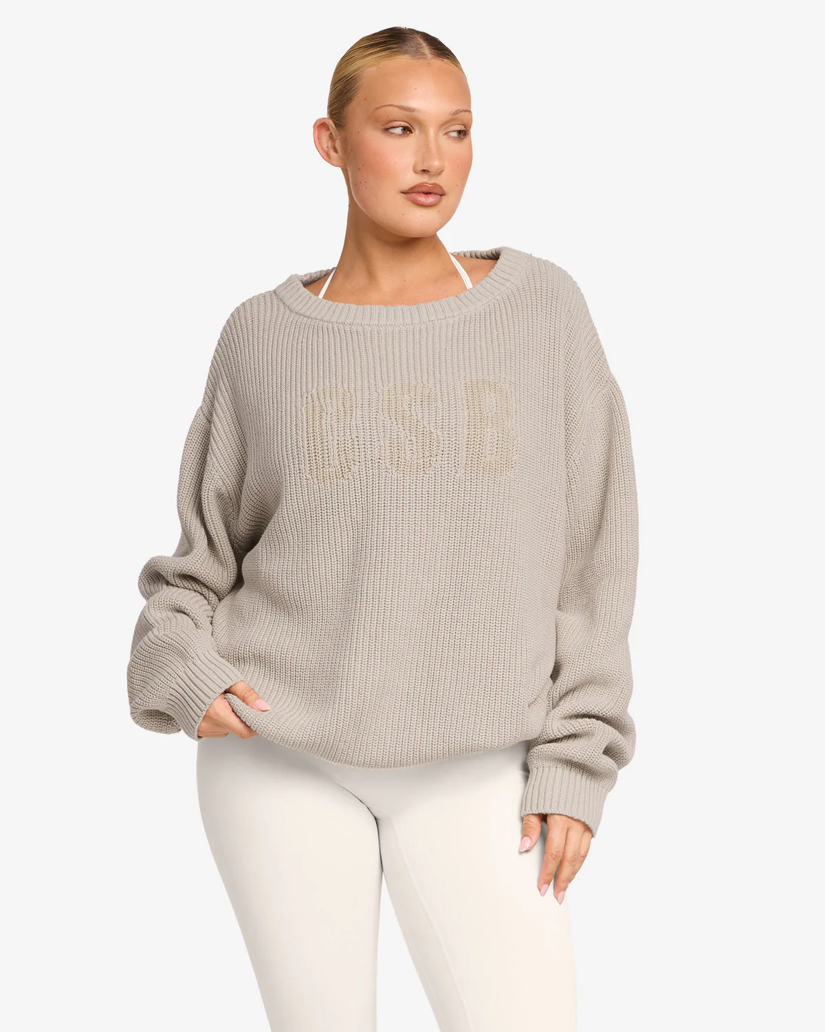 Off Shoulder Knit Sweater | Oak - Image 7