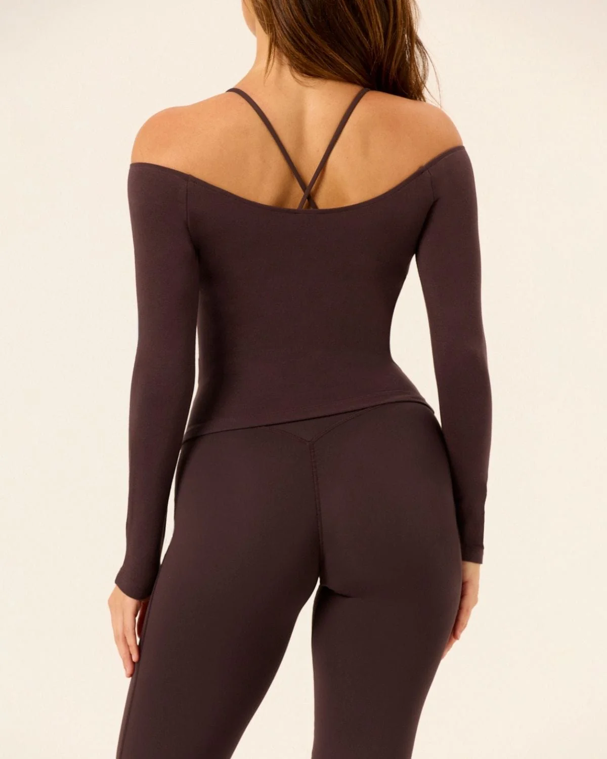 Off Shoulder Leisure Top | Espresso - Image 3