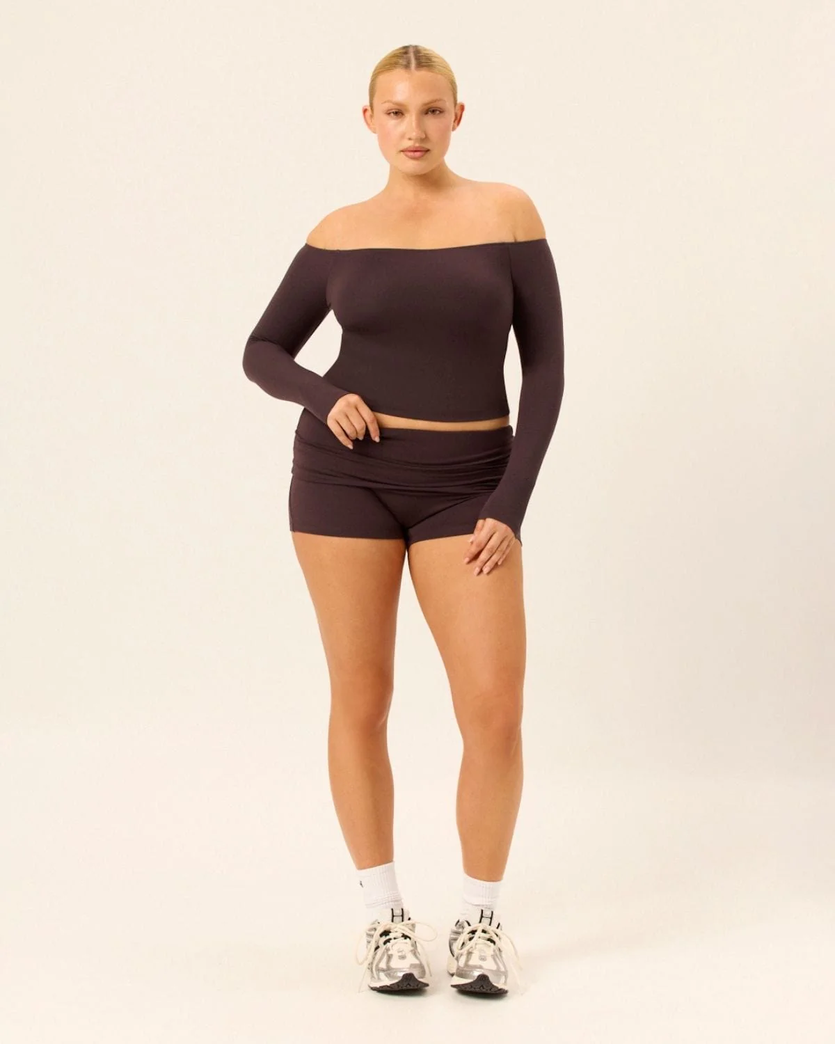 Off Shoulder Leisure Top | Espresso - Image 7