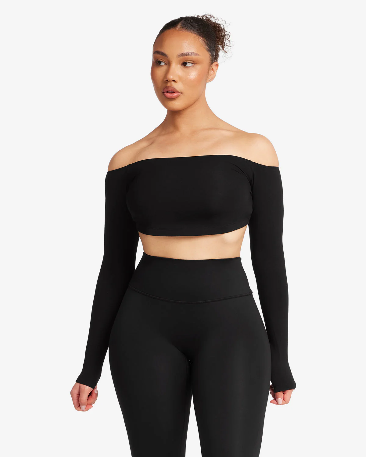 Open Back Long Sleeve Top | Black - Image 11