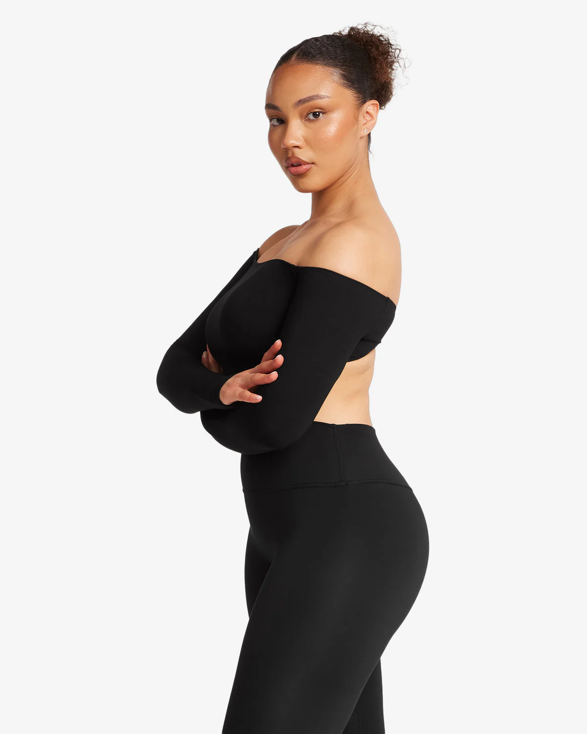 Open Back Long Sleeve Top | Black - Image 13