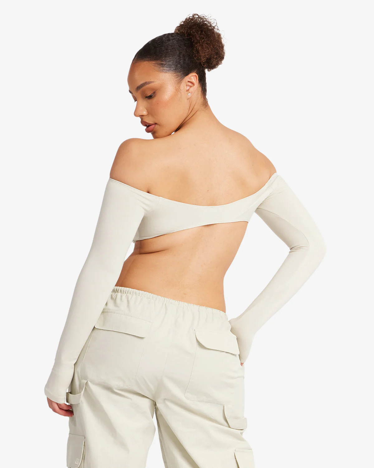 Open Back Long Sleeve Top | Oak - Image 9