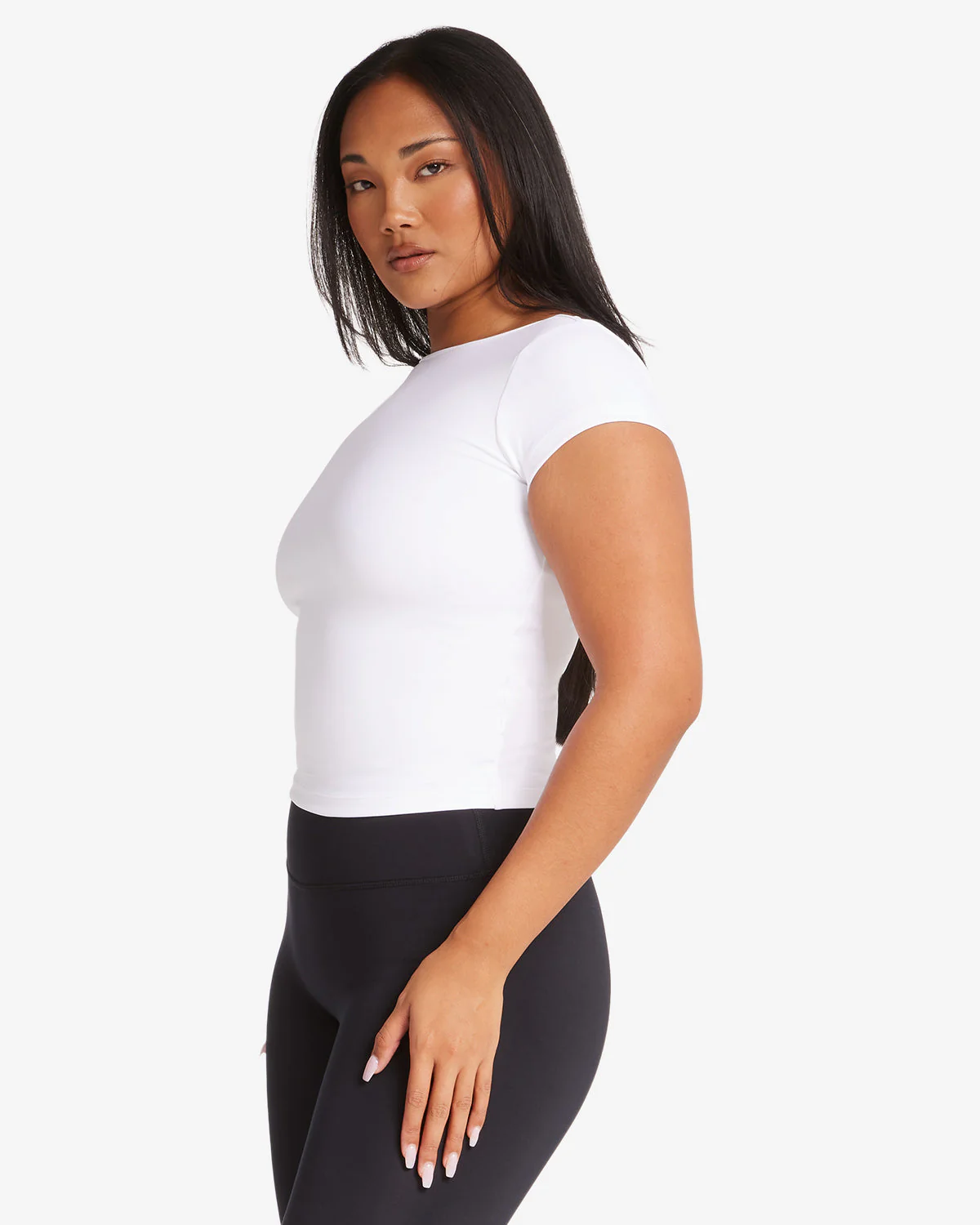 Open Back Tee | White - Image 10