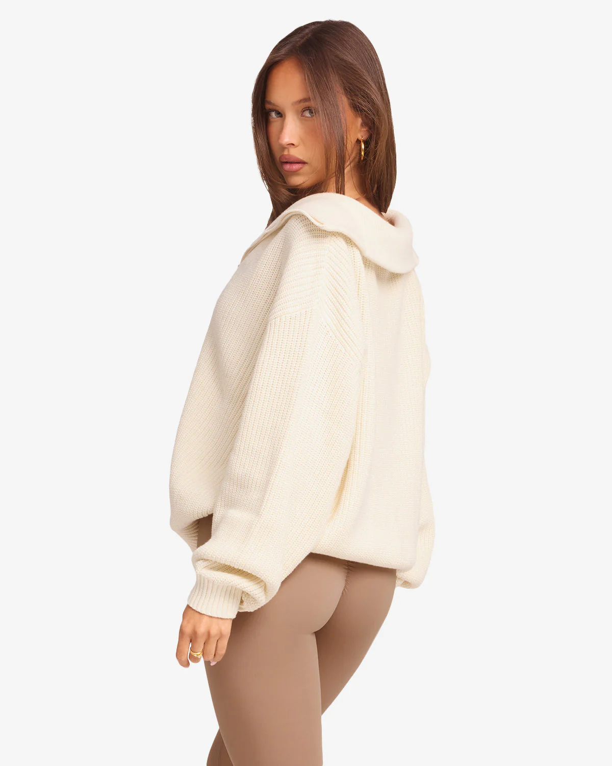 Oversized Knit Sweater | Milk - Image 8