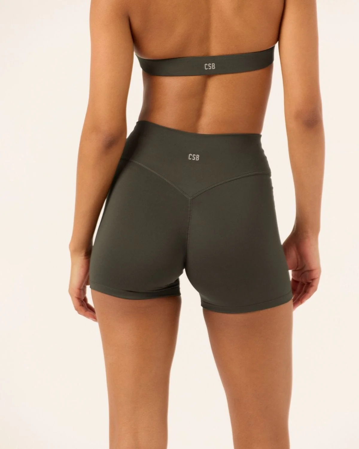 Serenity Invisible Scrunch Shorts 4" | Deep Olive - Image 3