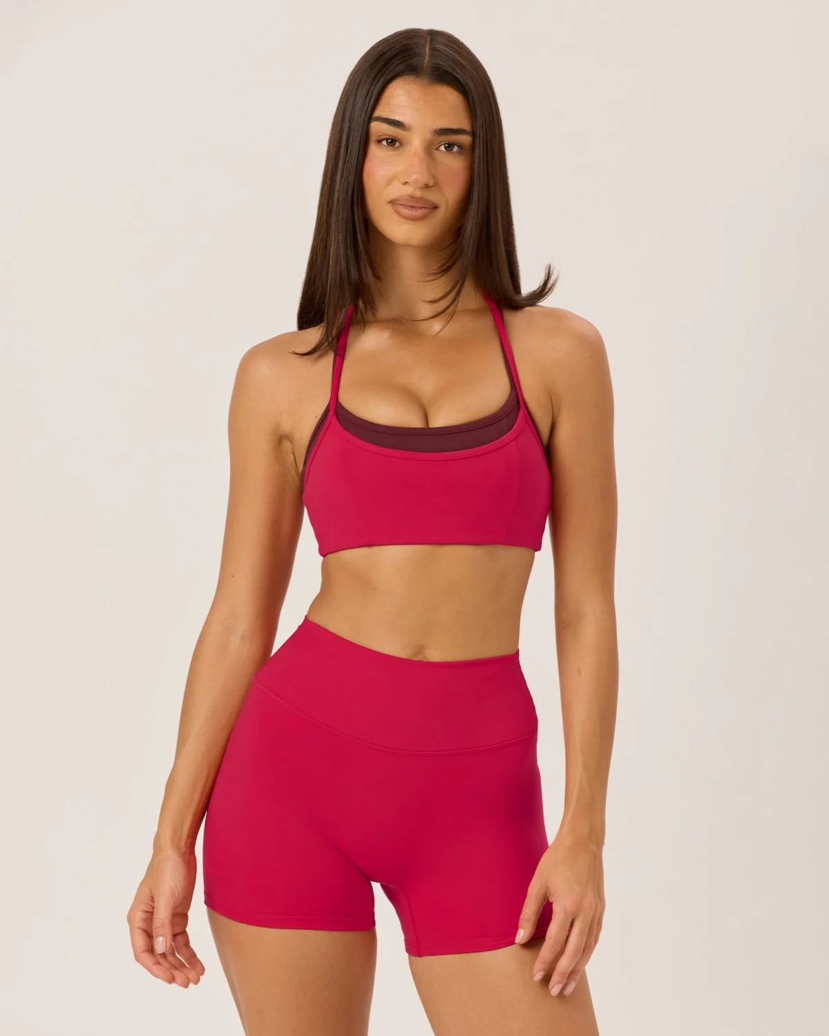Serenity Invisible Scrunch Shorts 4" | Strawberry - Image 6