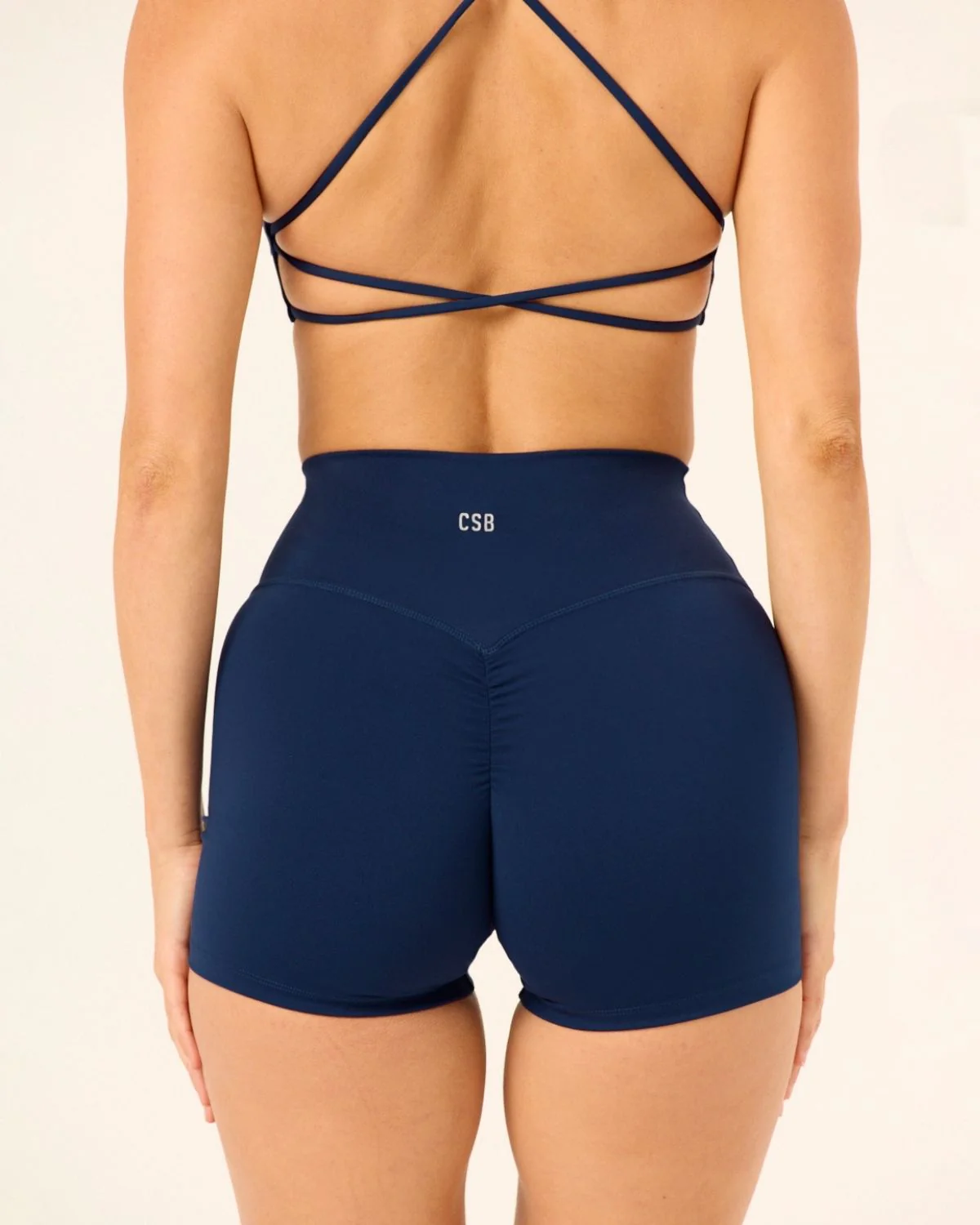 Serenity Scrunch Shorts 4" | Navy - Image 3
