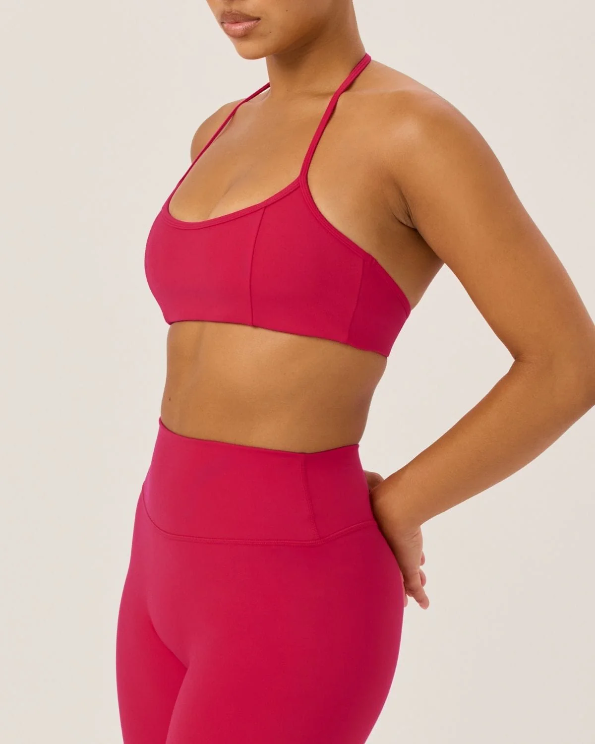 Serenity Contour Halter Crop | Strawberry - Image 3