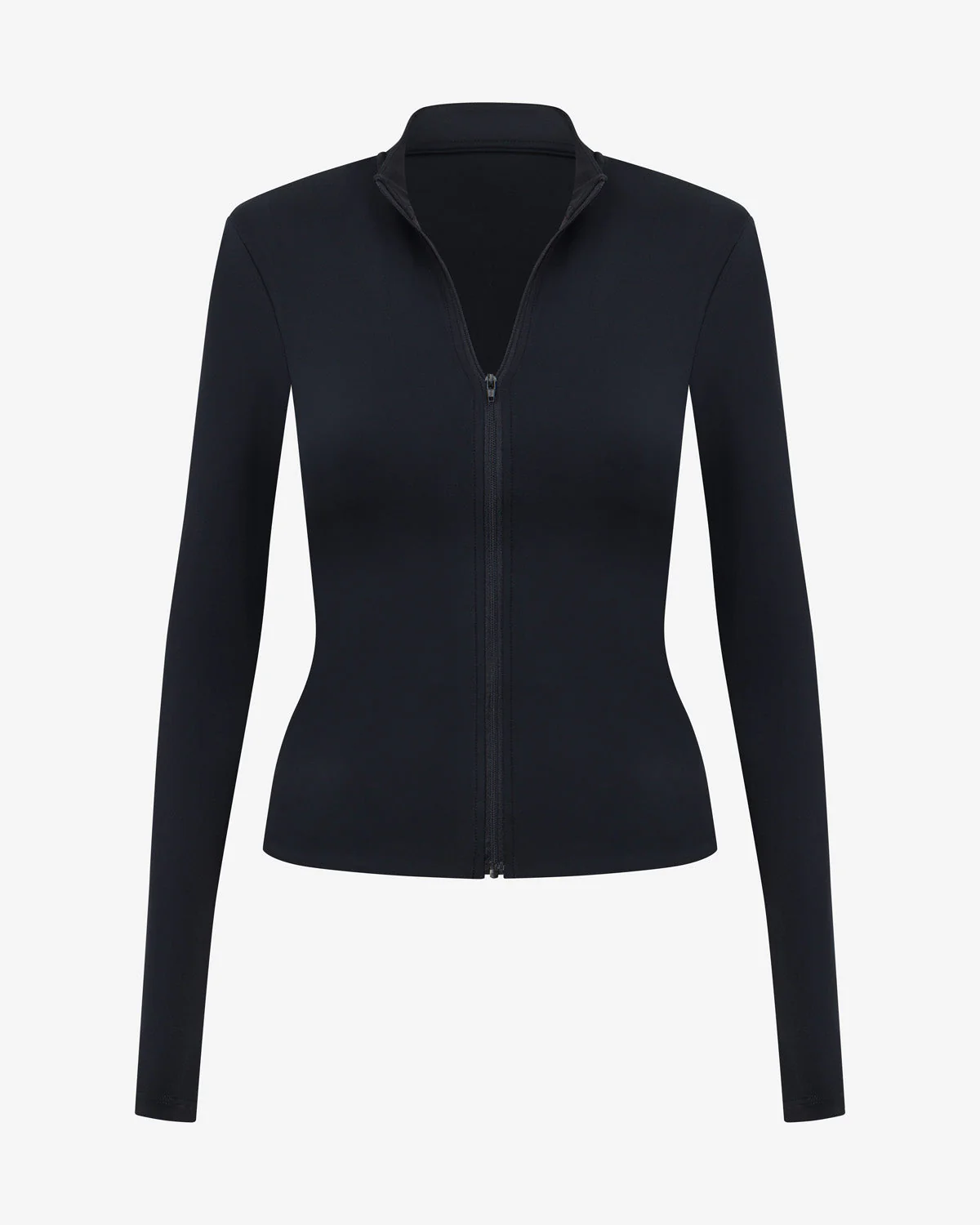 Serenity Longline Zip Up Jacket | Black - Image 11