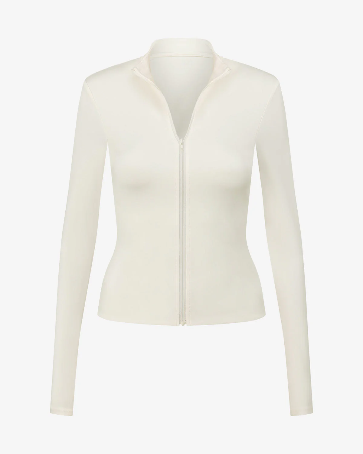 Serenity Longline Zip Up Jacket | Buttercream - Image 4