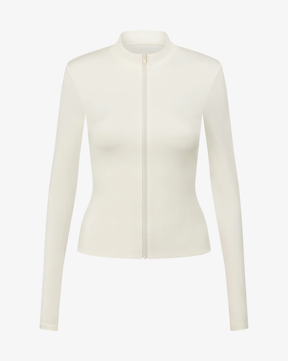 Serenity Longline Zip Up Jacket | Buttercream - Image 5