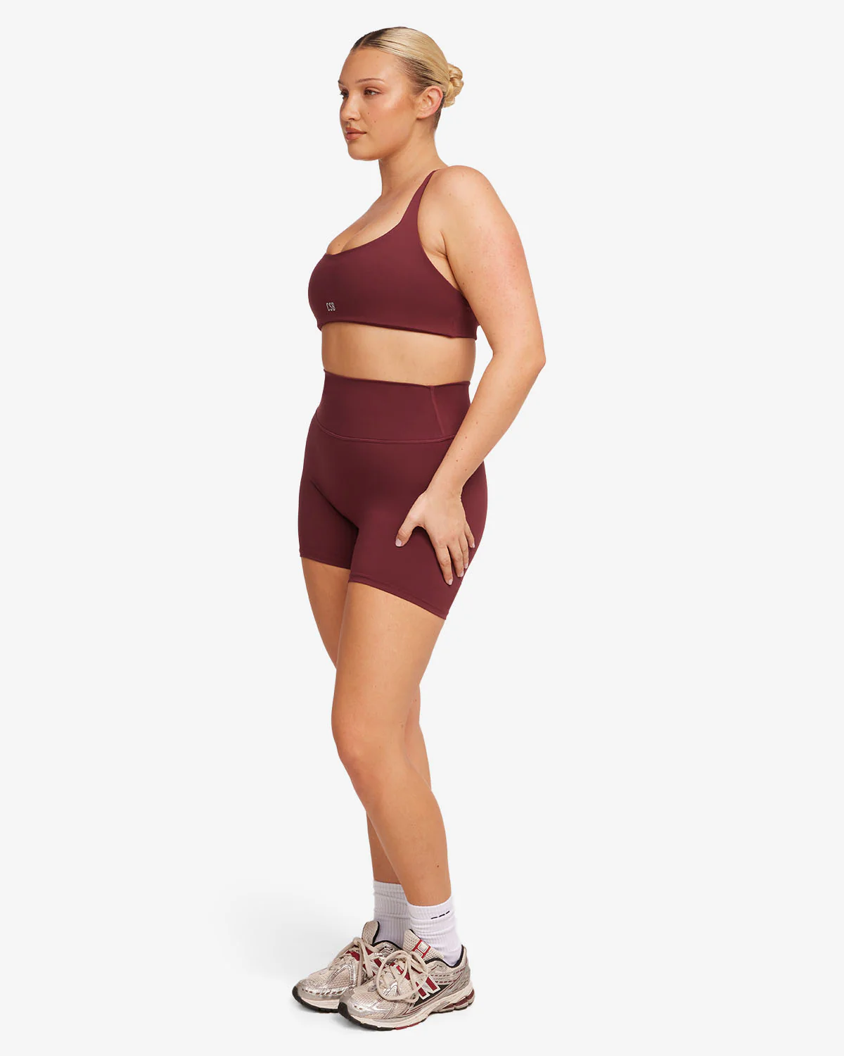 Serenity Scrunch Shorts 5" | Burgundy - Image 3