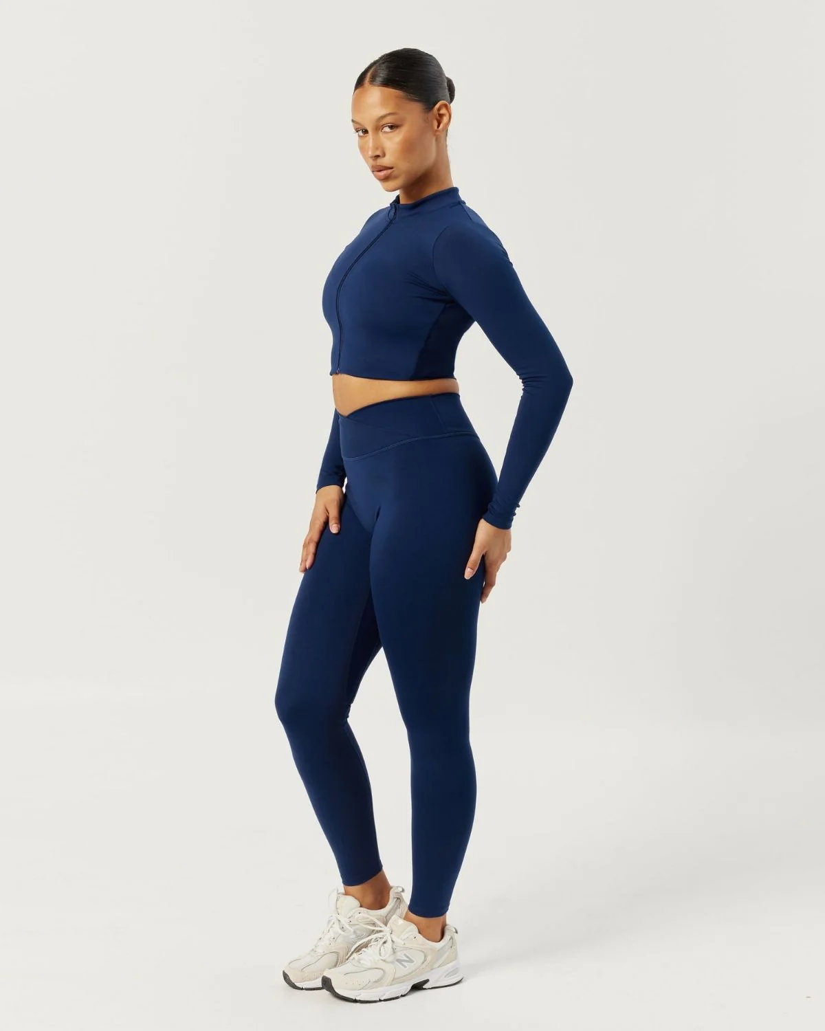 Serenity Cropped Zip Jacket | Navy - Image 7