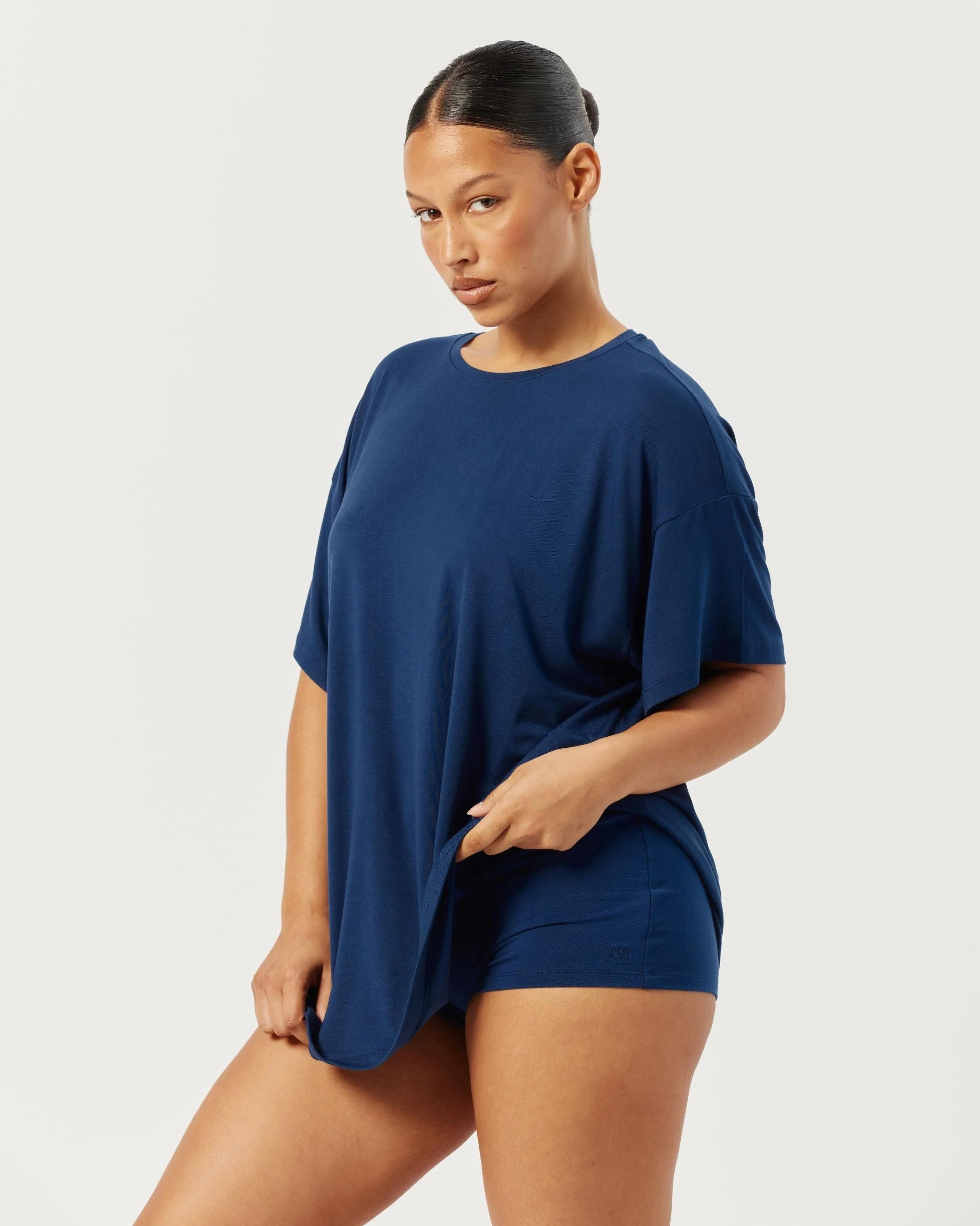 Sleep Boy Leg Shorts | Navy - Image 6