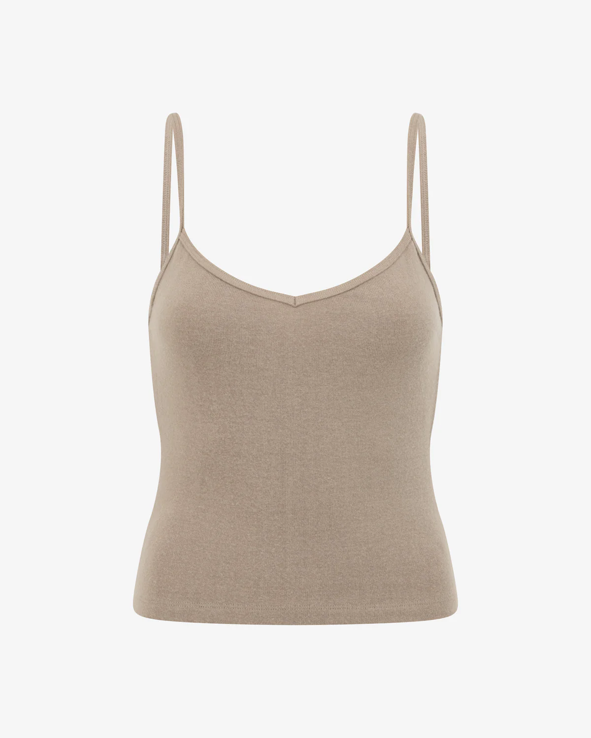 Terry Thin Strap Tank | Almond - Image 8