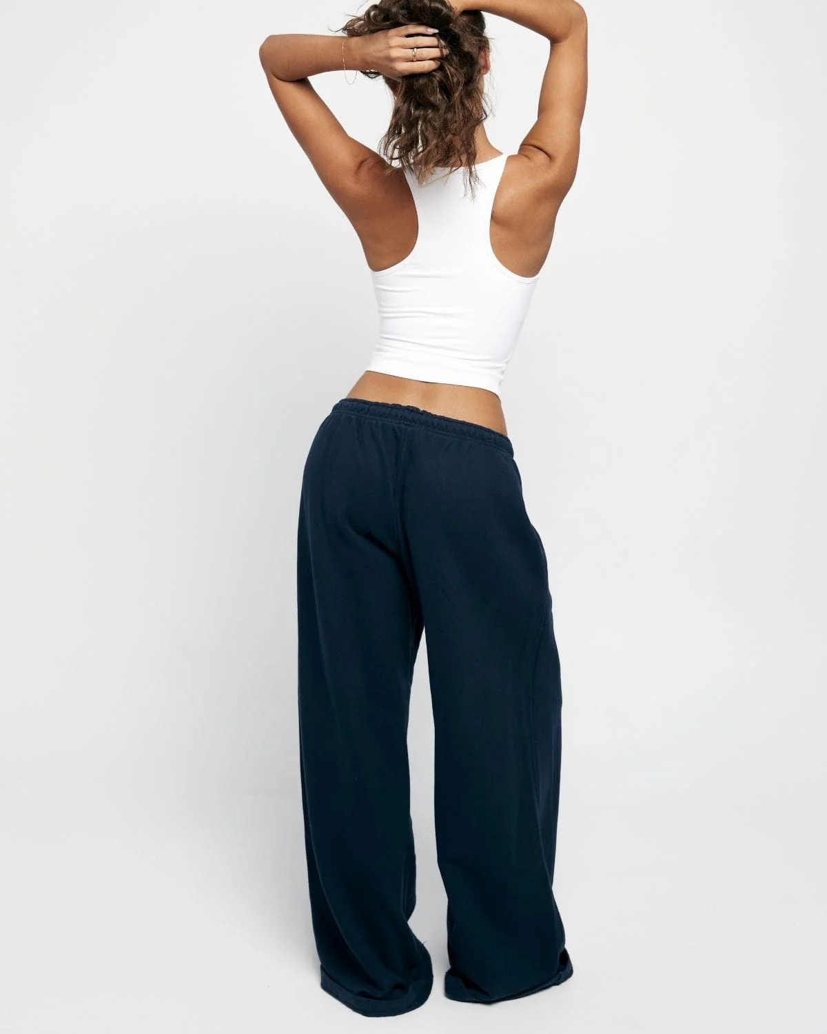 Wide Leg Sweatpants | Deep Navy - Image 4