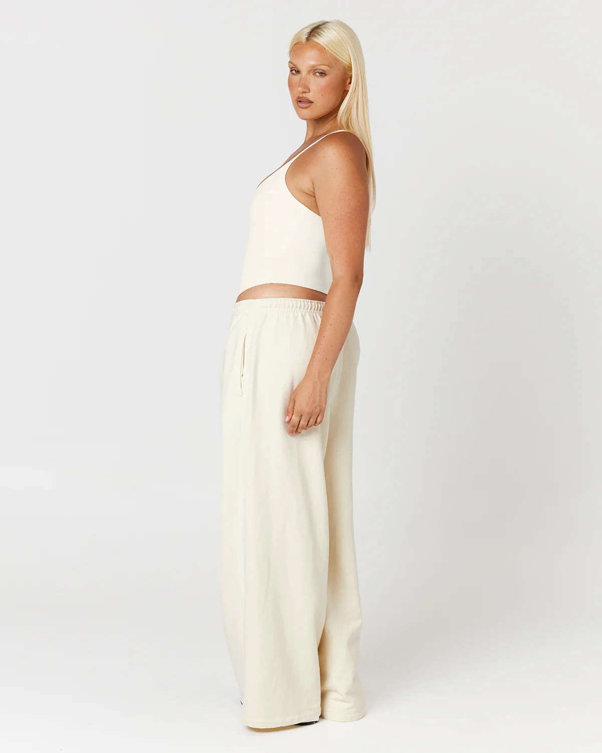 Wide Leg Sweatpants | Milk - Image 8